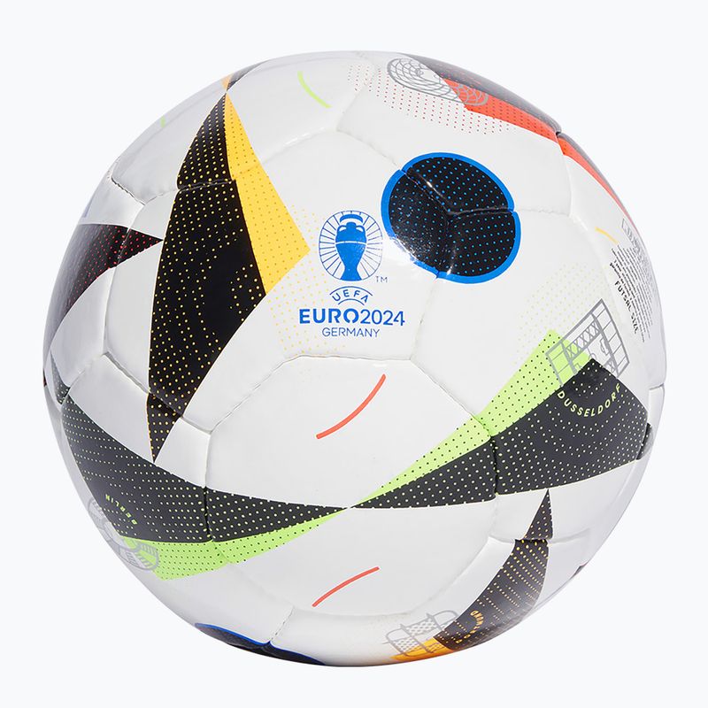 Futbolo kamuolys adidas Fussballliebe Pro Sala Euro 2024 white/black/glow blue dydis 4