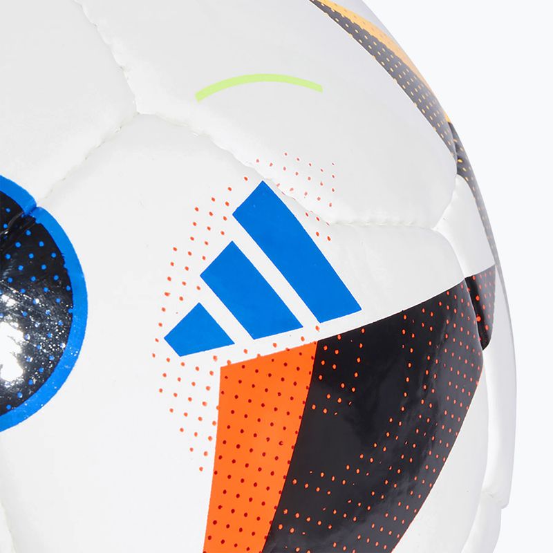 Futbolo kamuolys adidas Fussballliebe Pro Sala Euro 2024 white/black/glow blue dydis 4 3