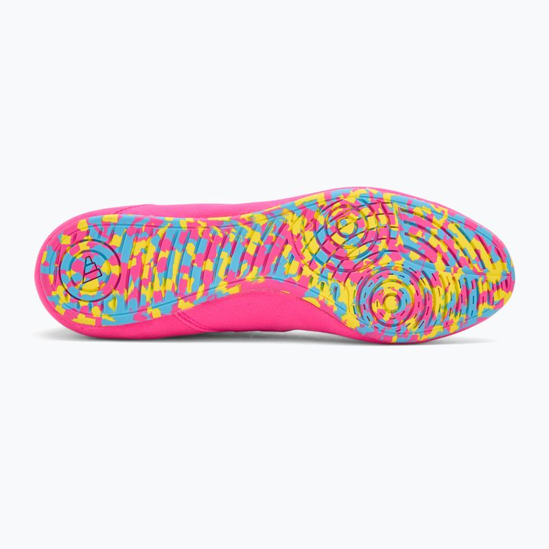 Bokso batai adidas HVC core black/signal cyan/yellow 4