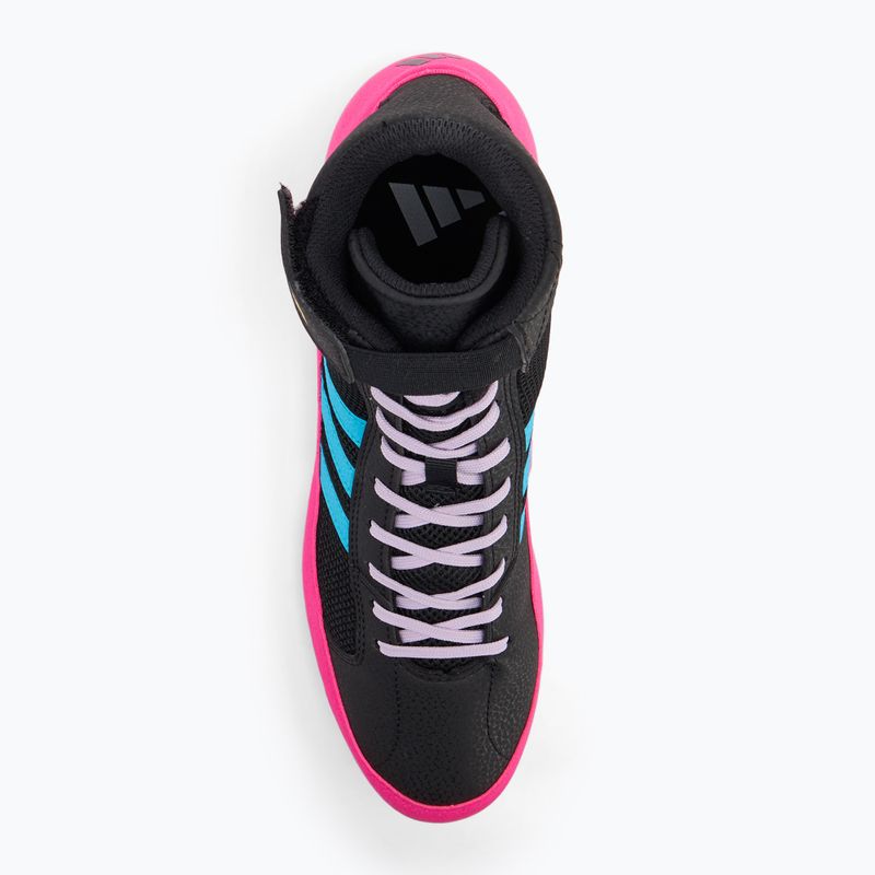 Bokso batai adidas HVC core black/signal cyan/yellow 5