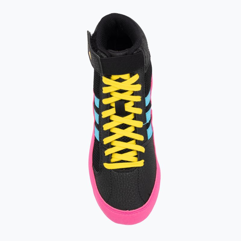 Vaikiški bokso batai adidas Havoc core black/signal cyan/yellow 5