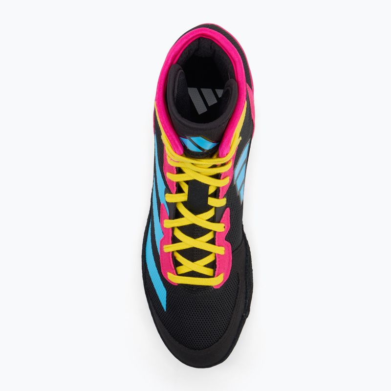 Bokso batai adidas Adizero black/signal cyan/shock pink 5