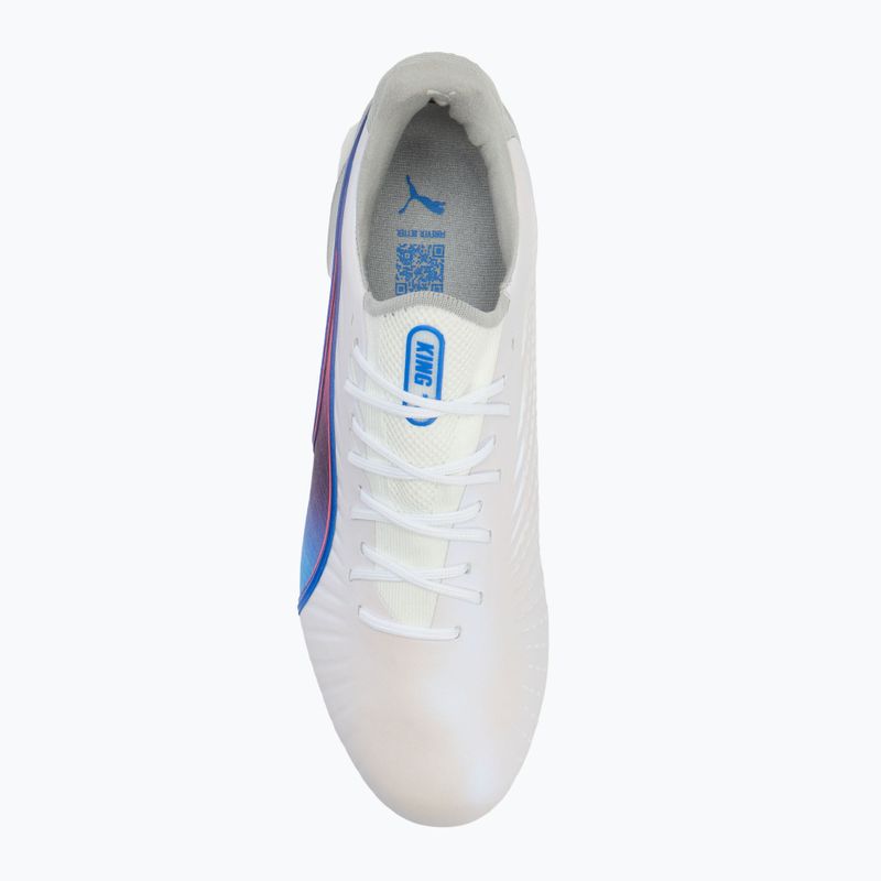 Vyriški futbolo batai PUMA King Ultimate MxSG puma white/bluemazing/flat light grey/sunset glow 5