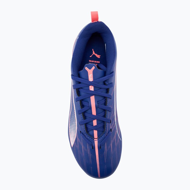 PUMA Ultra 5 Play FG/AG Jr vaikų futbolo bateliai lapis lazuli/puma white/sunset glow 5