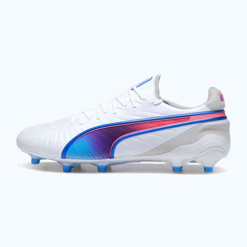 Futbolo batai PUMA King Ultimate FG/AG puma white/bluemazing/flat light grey/sunset glow 9