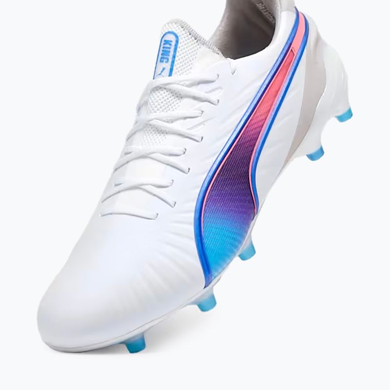 Futbolo batai PUMA King Ultimate FG/AG puma white/bluemazing/flat light grey/sunset glow 12