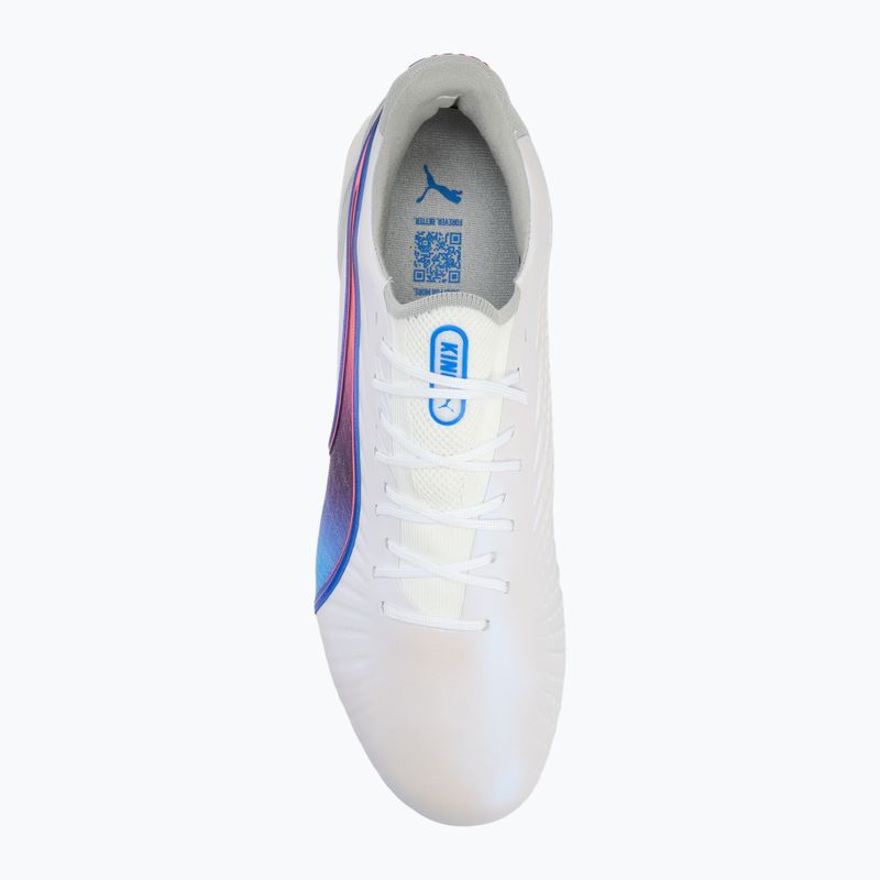 Futbolo batai PUMA King Ultimate FG/AG puma white/bluemazing/flat light grey/sunset glow 5