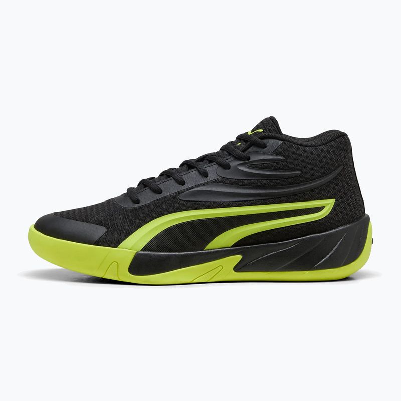 Vyriški krepšinio batai PUMA Court Pro puma black/electric lime 2