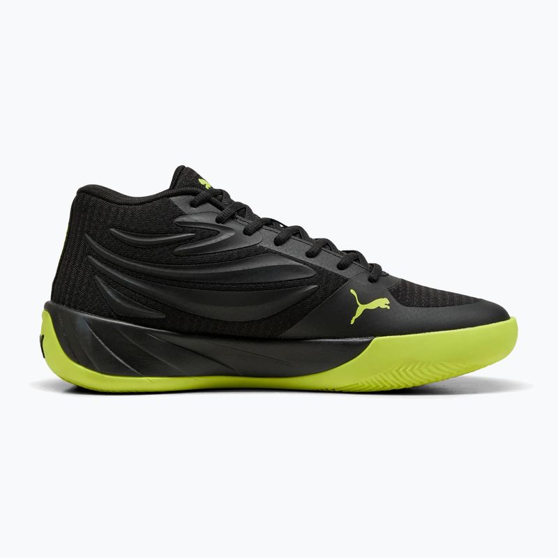 Vyriški krepšinio batai PUMA Court Pro puma black/electric lime 3