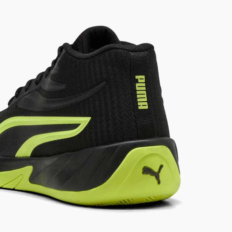 Vyriški krepšinio batai PUMA Court Pro puma black/electric lime 6