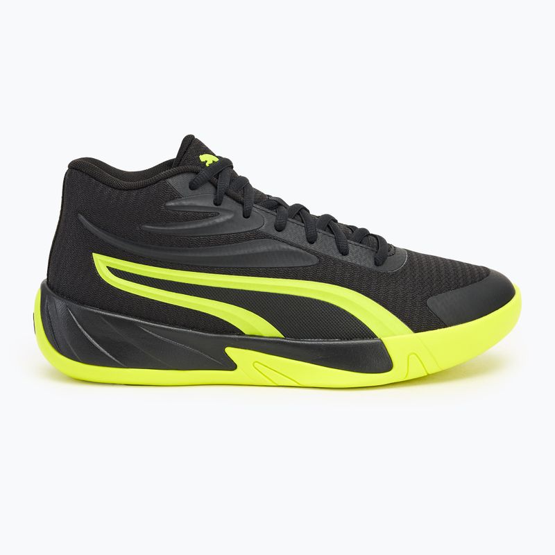 Vyriški krepšinio batai PUMA Court Pro puma black/electric lime 2