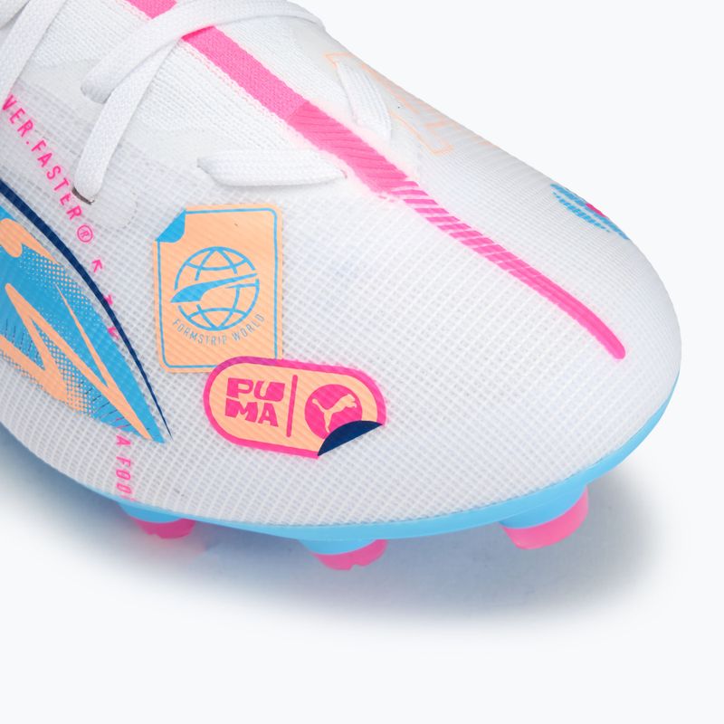 Futbolo batai PUMA Ultra 5 Match Vol. Up FG/AG puma white/luminous blue 7