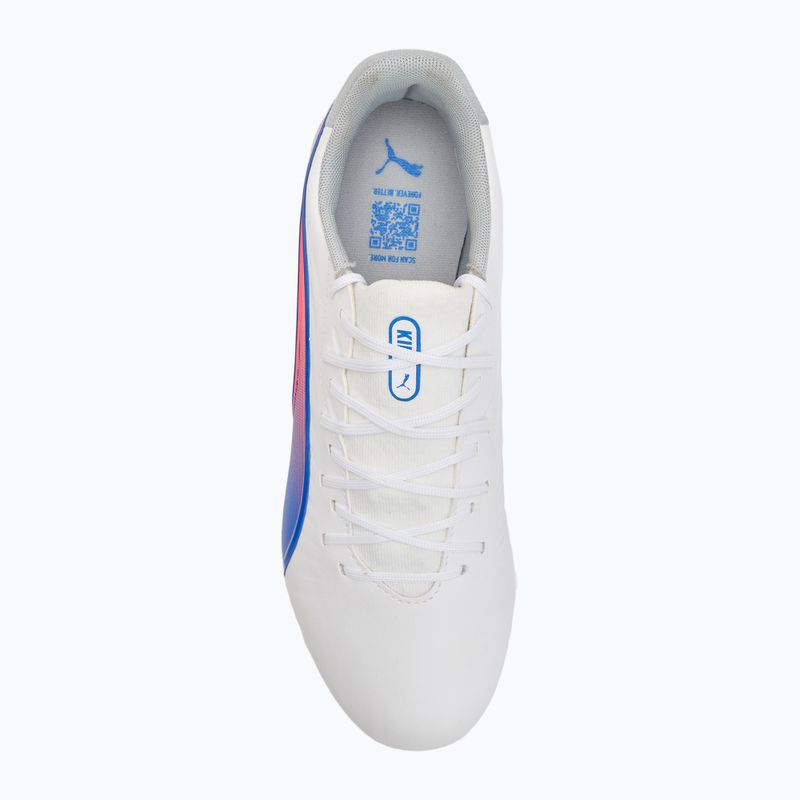 Futbolo batai PUMA King Match FG/AG puma white/bluemazing/flat light grey/sunset glow 5