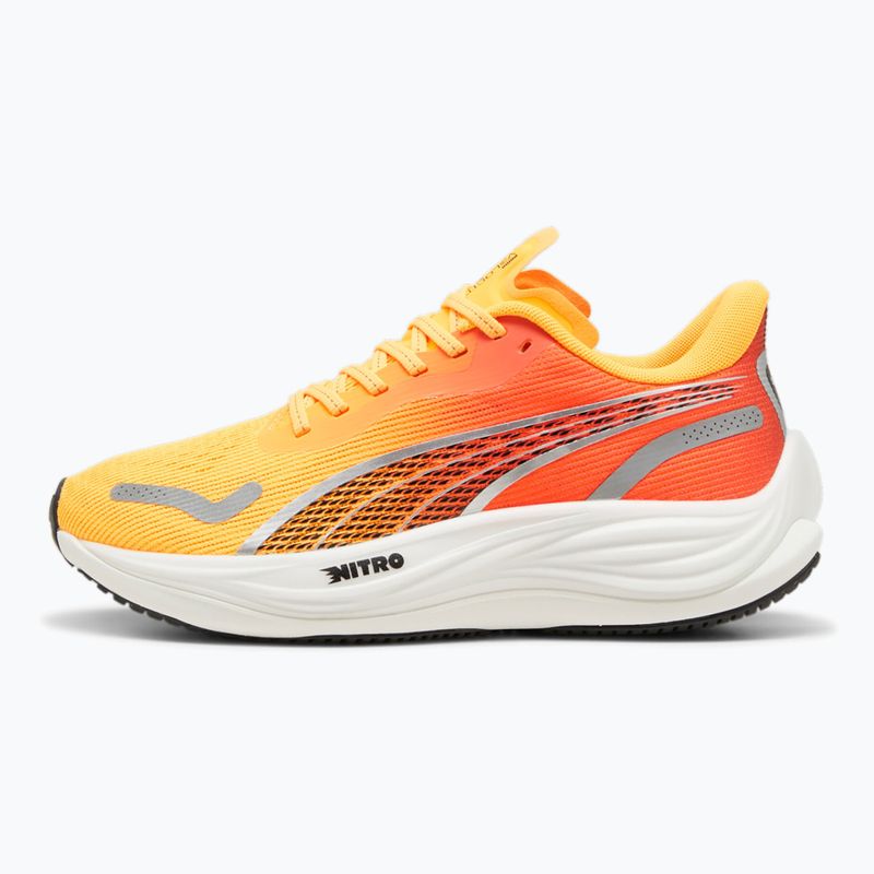 Moteriški bėgimo bateliai PUMA Velocity Nitro 3 Fade sun stream/sunset glow/white 10