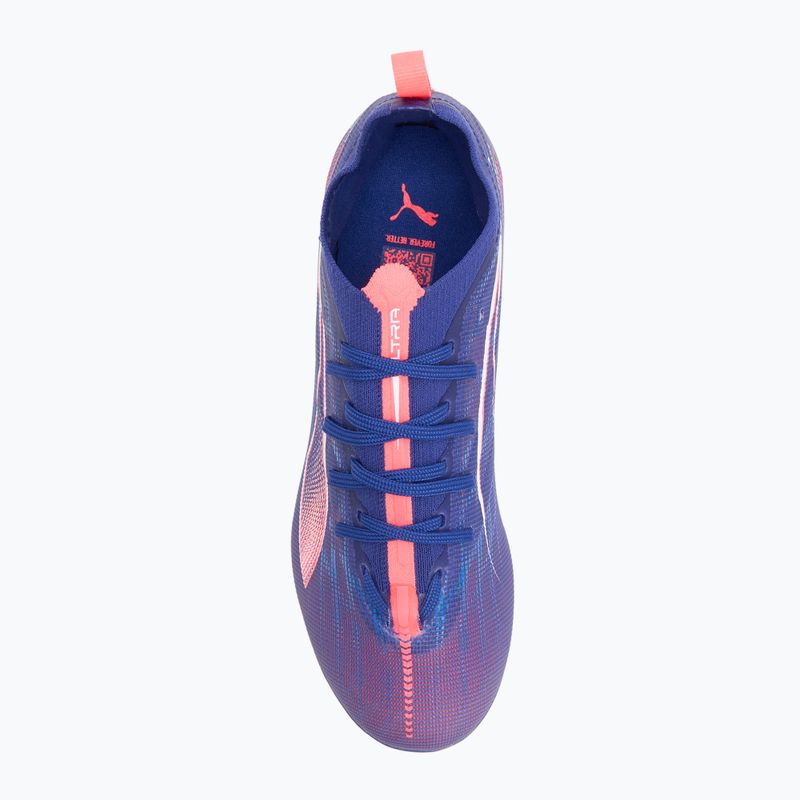 PUMA Ultra 5 Pro FG/AG Jr vaikų futbolo bateliai lapis lazuli/puma white/sunset glow 5