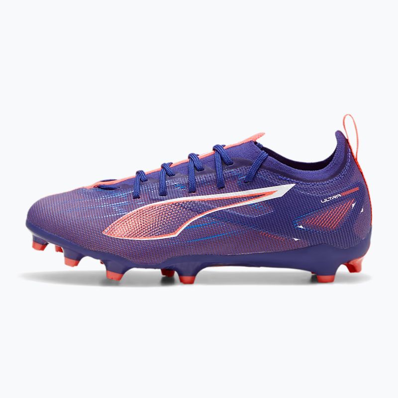 PUMA Ultra 5 Pro FG/AG Jr vaikų futbolo bateliai lapis lazuli/puma white/sunset glow 9