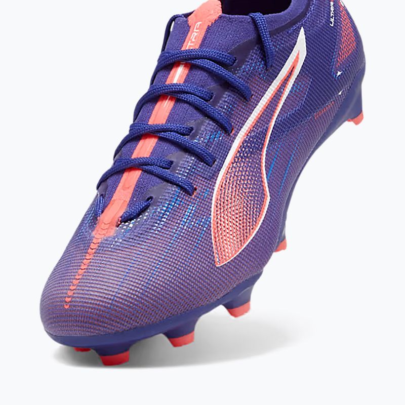 PUMA Ultra 5 Pro FG/AG Jr vaikų futbolo bateliai lapis lazuli/puma white/sunset glow 12