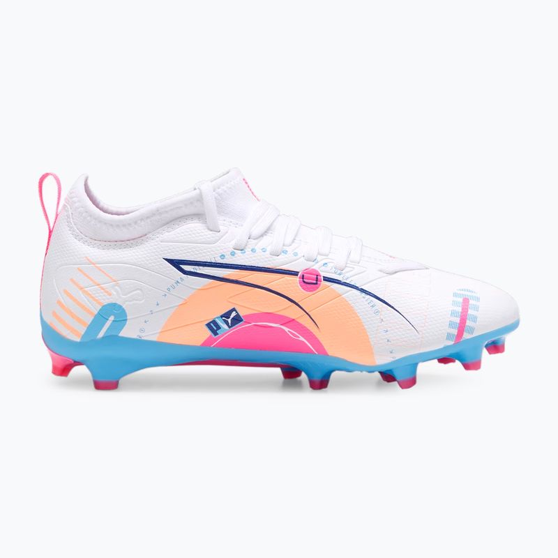 Vaikiški futbolo batai PUMA Ultra 5 Match Vol. Up FG/AG Jr puma white/luminous blue 3