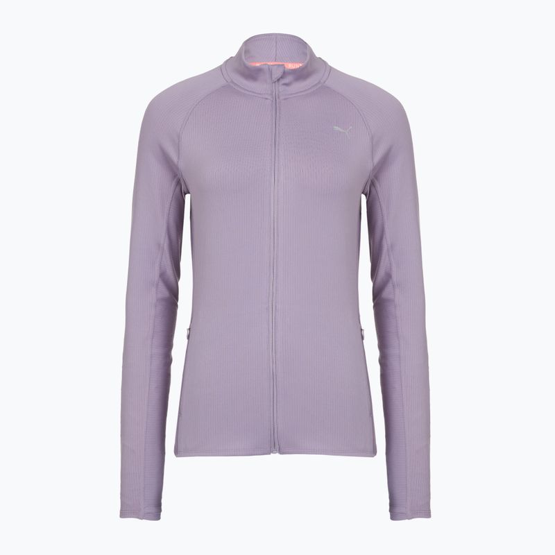 Moteriškas bėgimo džemperis PUMA Run For Her Ribbed Full Zip pale plum