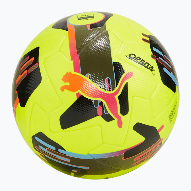 Futbolo kamuolys PUMA Orbita 1 TB FIFA Quality Pro lemon tonic/multicolor dydis 5