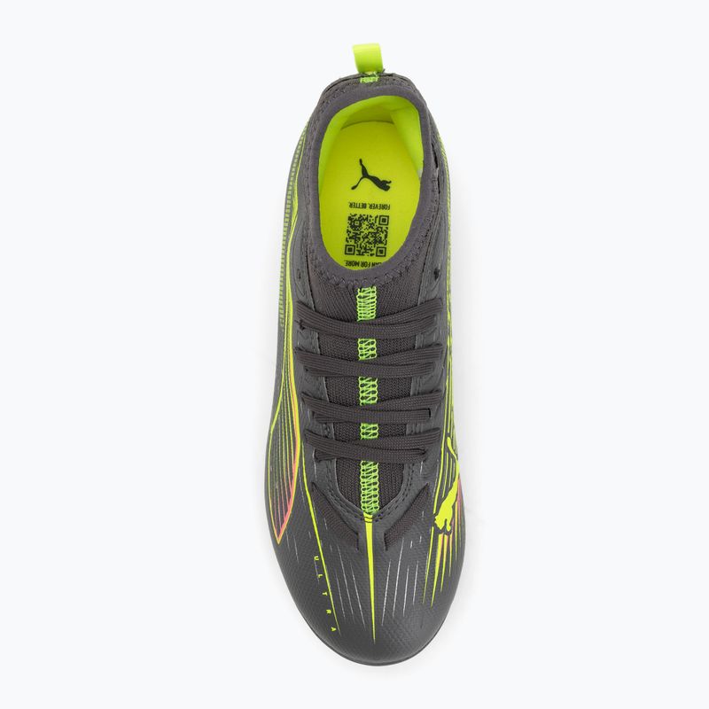 Vaikiški futbolo batai PUMA Ultra 5 Match FG/AG Jr matte aged silver/yellow alert/puma aged silver 5