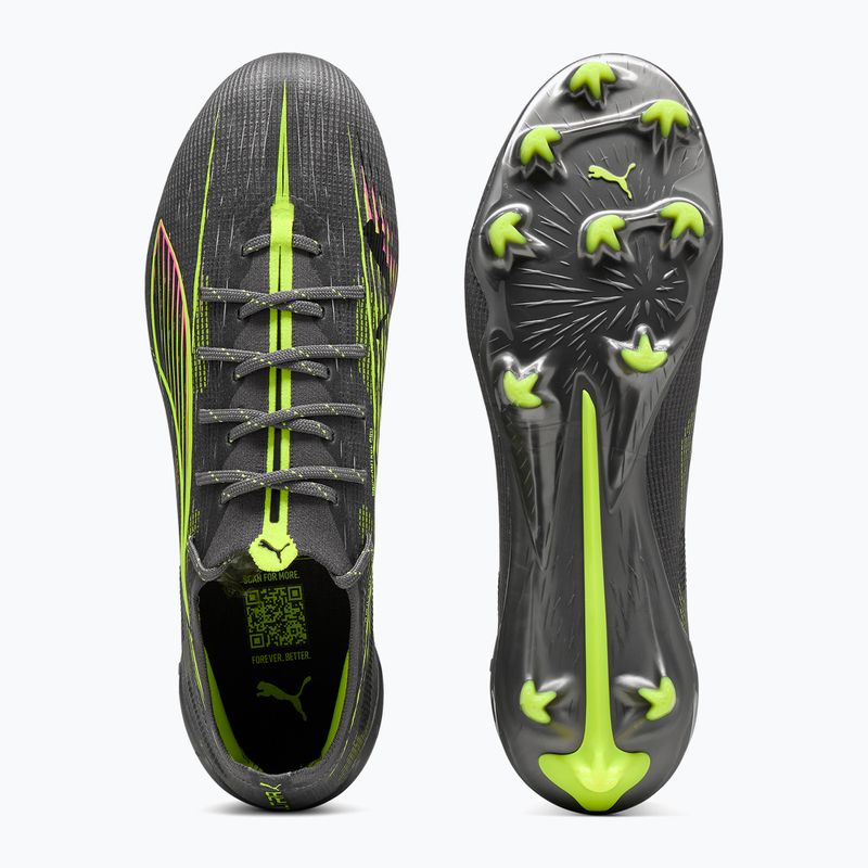 Vyriški futbolo batai PUMA Ultra 5 Ultimate FG matte aged silver/yellow alert/sun struck 3