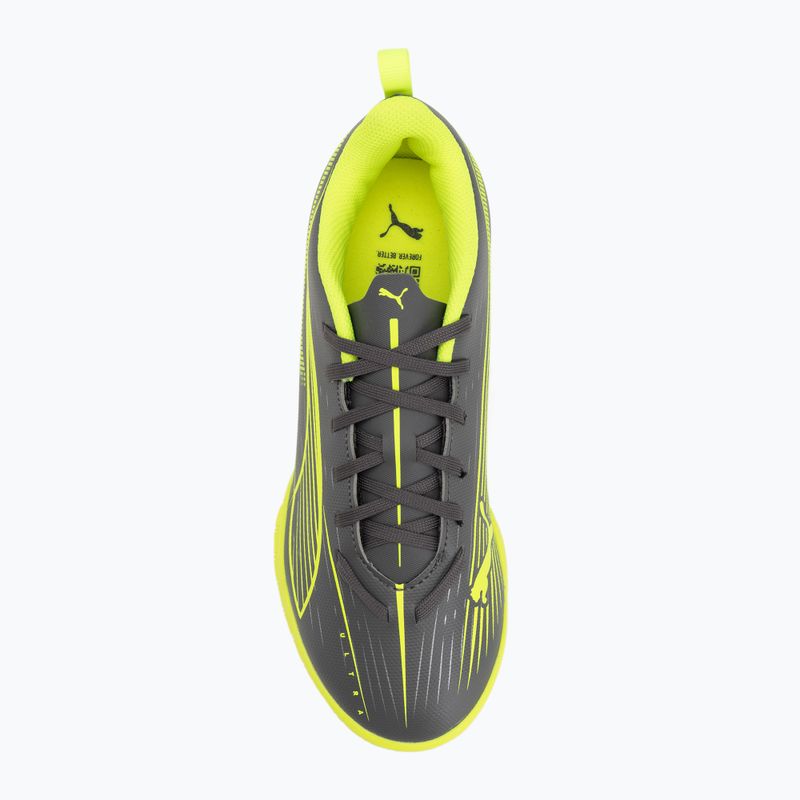 Vaikiški futbolo batai PUMA Ultra 5 Play IT Jr matte aged silver/yellow alert/puma aged silver 5