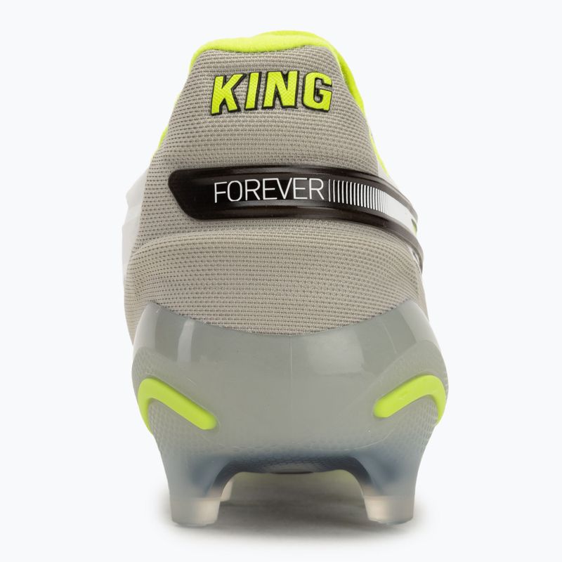 Vyriški futbolo batai PUMA King Ultimate Forever FG/AG feather gray/electric lime/puma white/flat light gray 6