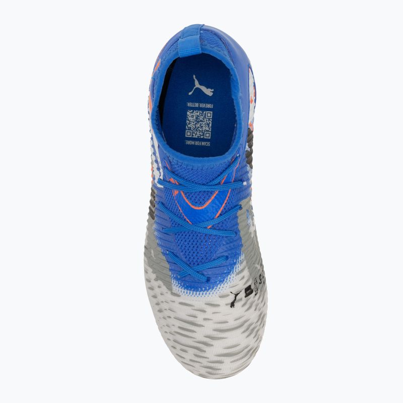 Vaikiški futbolo batai PUMA Future 8 Match Forever FG/AG Jr white/ultra blue/feather gray/puma black/glowing red 5