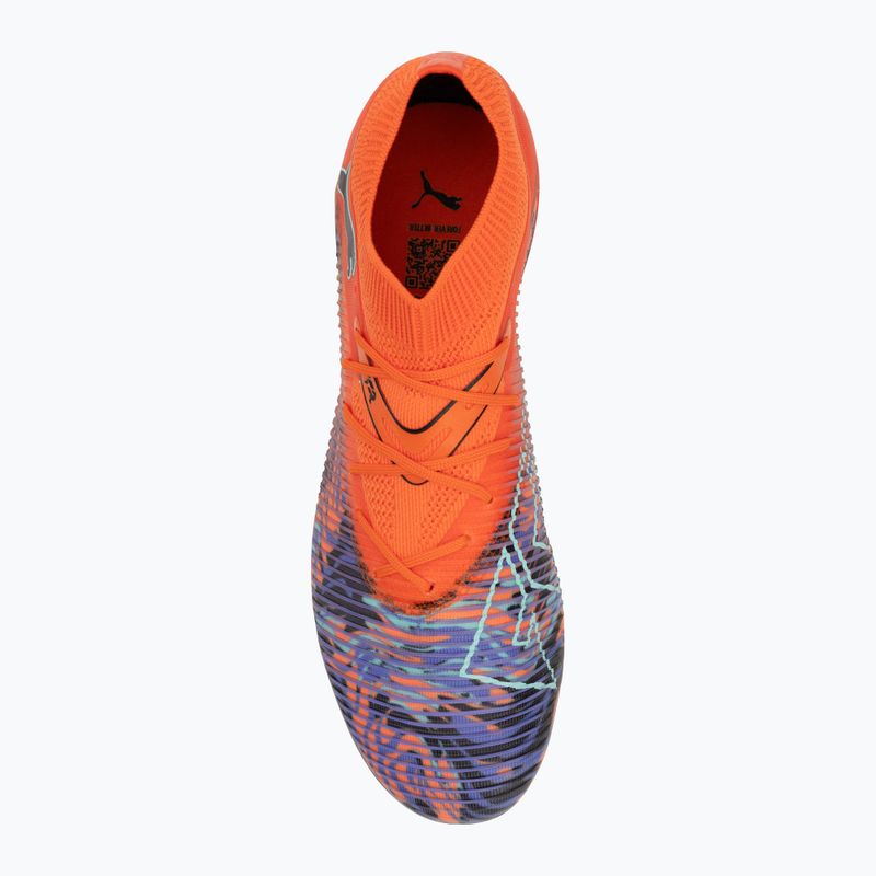 Vyriški futbolo batai PUMA Future 8 Match Creativity FG/AG orange poppy/black/dark amethyst/electric peppermint 5