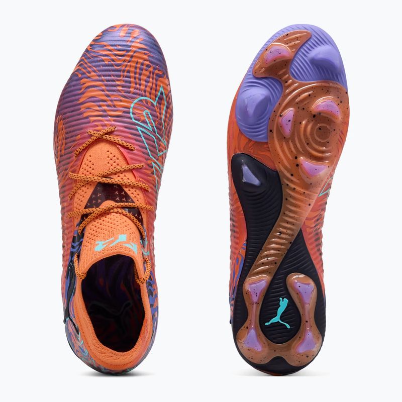 Vyriški futbolo batai PUMA Future 8 Ultimate Creativity FG orange poppy/dark amethyst/electric peppermint/black 10