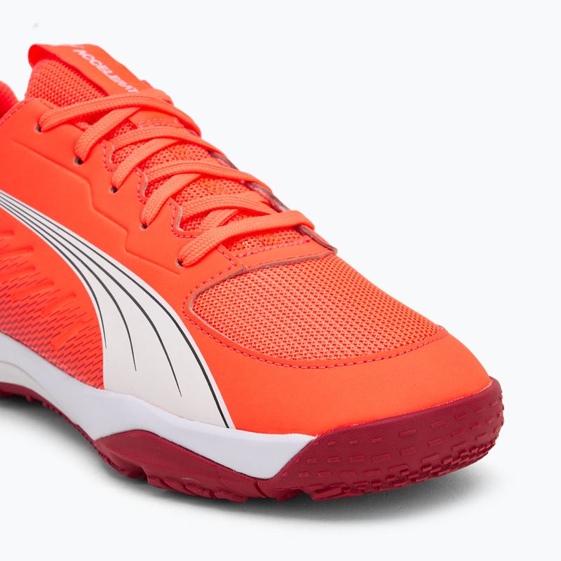 Vaikiški rankinio bateliai PUMA Accelerate Jr glowing red/white/dark crimson/black 7