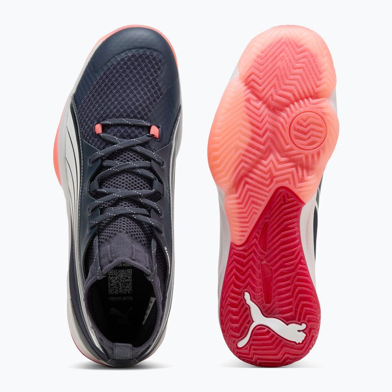 Vyriški batai rankiniam PUMA Eliminate Nitro SQD parisian night / puma white / glowing red 8