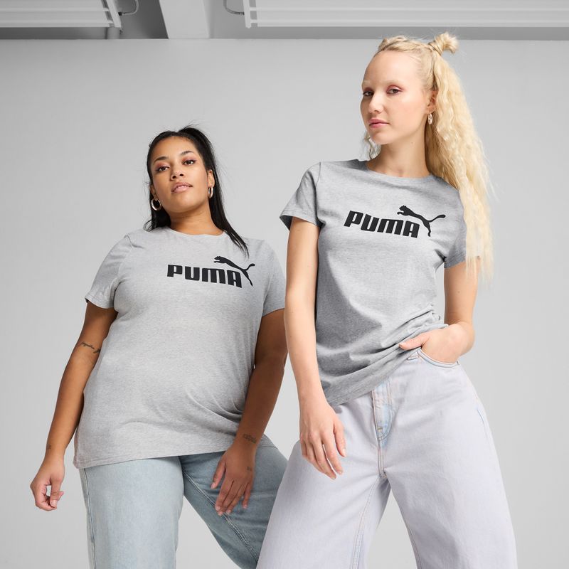 Moteriški marškinėliai PUMA ESS No. 1 Logo Tee Light Gray Heather 3