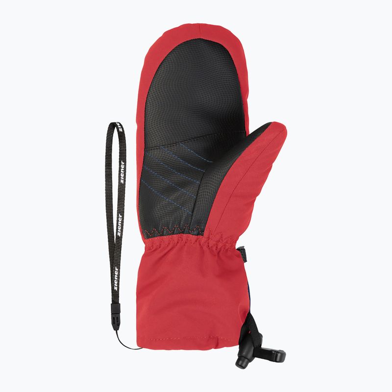 Vaikiškos slidininkų pirštinės ZIENER Lavalino Aquashield AW Mitten fiery red 3