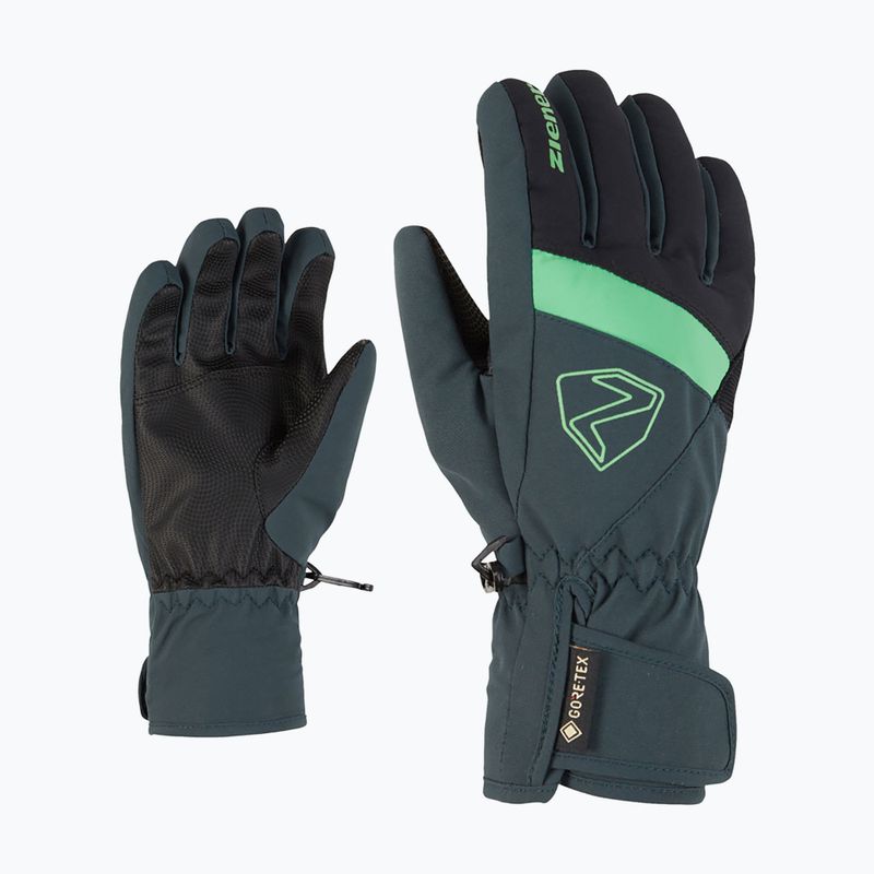 Vaikiškos slidininkų pirštinės ZIENER Leif GTX dark jungle 6