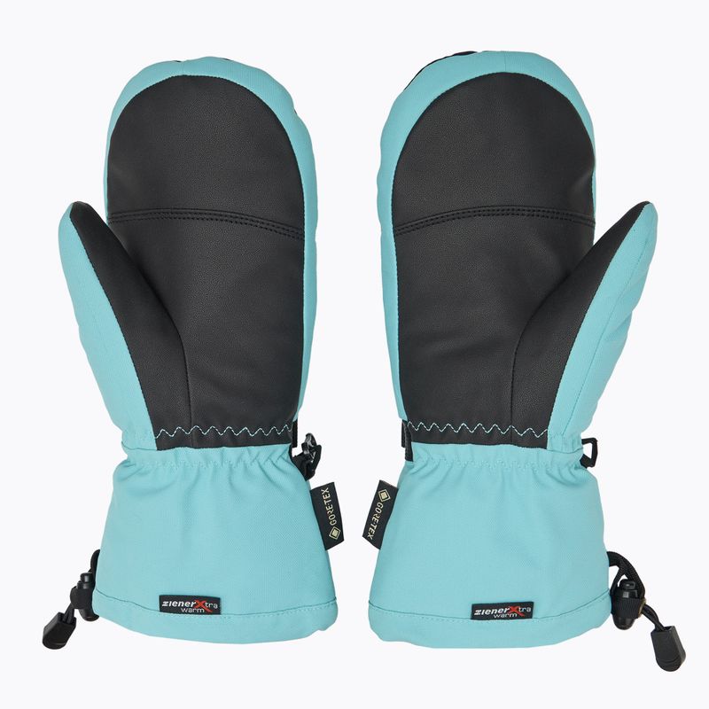 Vaikiškos slidininkų pirštinės ZIENER Lanic GTX + Gore Plus Warm Mitten river blue 2