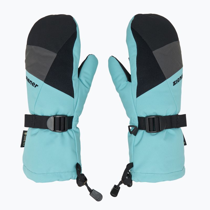 Vaikiškos slidininkų pirštinės ZIENER Lanic GTX + Gore Plus Warm Mitten river blue 3