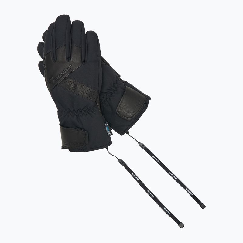 Vyriškos slidinėjimo pirštinės ZIENER Getter Aquashield AW alpine black 6