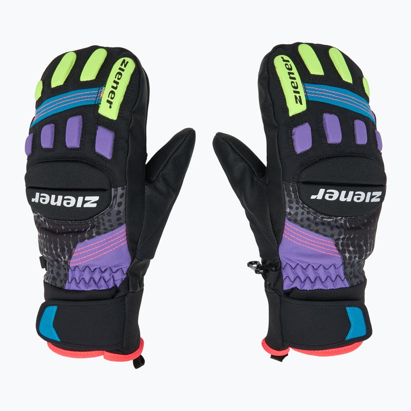 Vaikiškos slidininkų pirštinės ZIENER Luron Aquashield PR Mitten multicolor 3