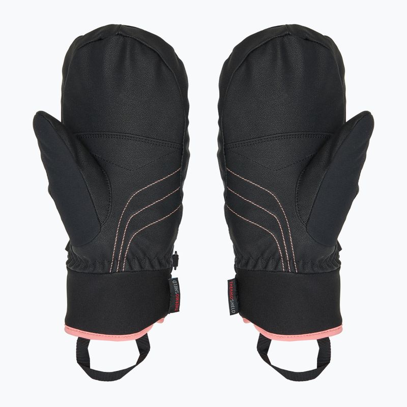 Vaikiškos slidininkų pirštinės ZIENER Luron Aquashield PR Mitten black/pink vani 2