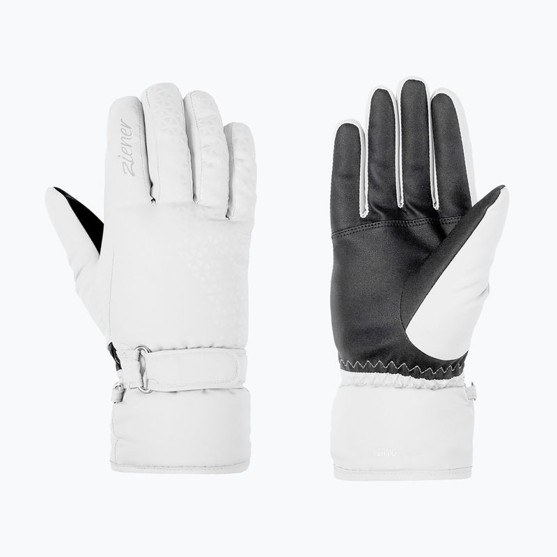 Moteriškos slidininkų pirštinės ZIENER Kisar Aquashield white
