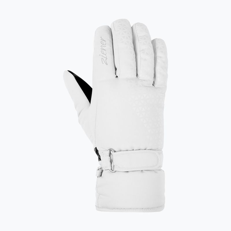 Moteriškos slidininkų pirštinės ZIENER Kisar Aquashield white 3