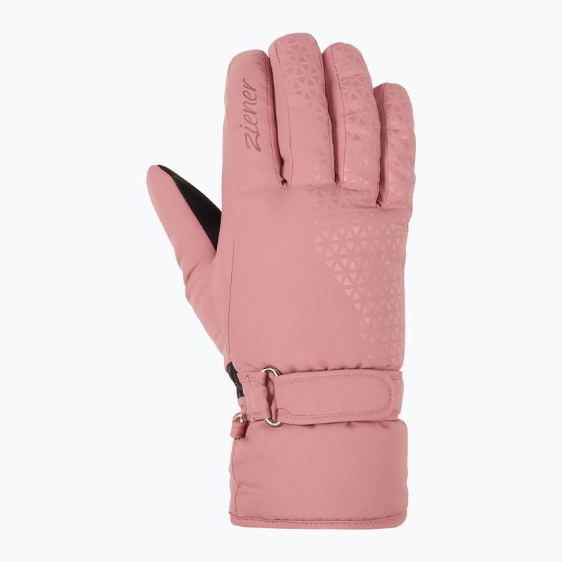 Moteriškos slidinėjimo pirštinės ZIENER Kisar Aquashield rose blossom 2