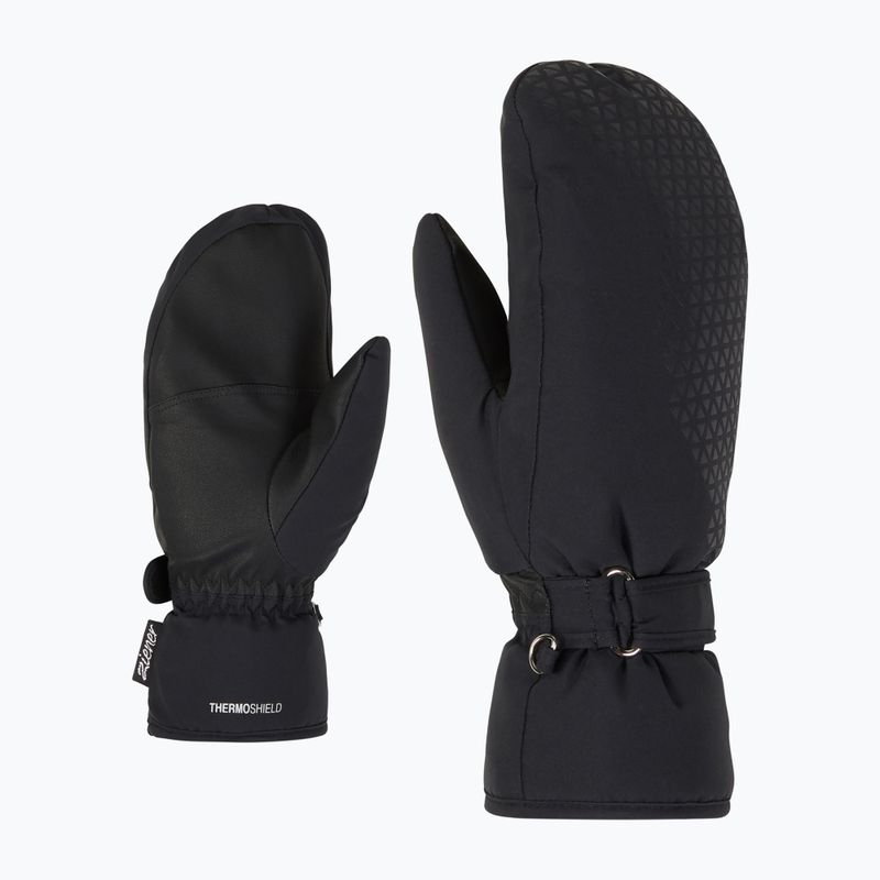 Moteriškos slidininkų pirštinės ZIENER Kisar Aquashield Mitten black
