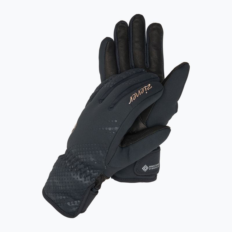 Moteriškos slidininkų pirštinės ZIENER Karoi WS PR black/rose metallic