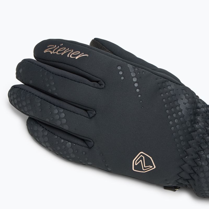 Moteriškos slidininkų pirštinės ZIENER Karoi WS PR black/rose metallic 4
