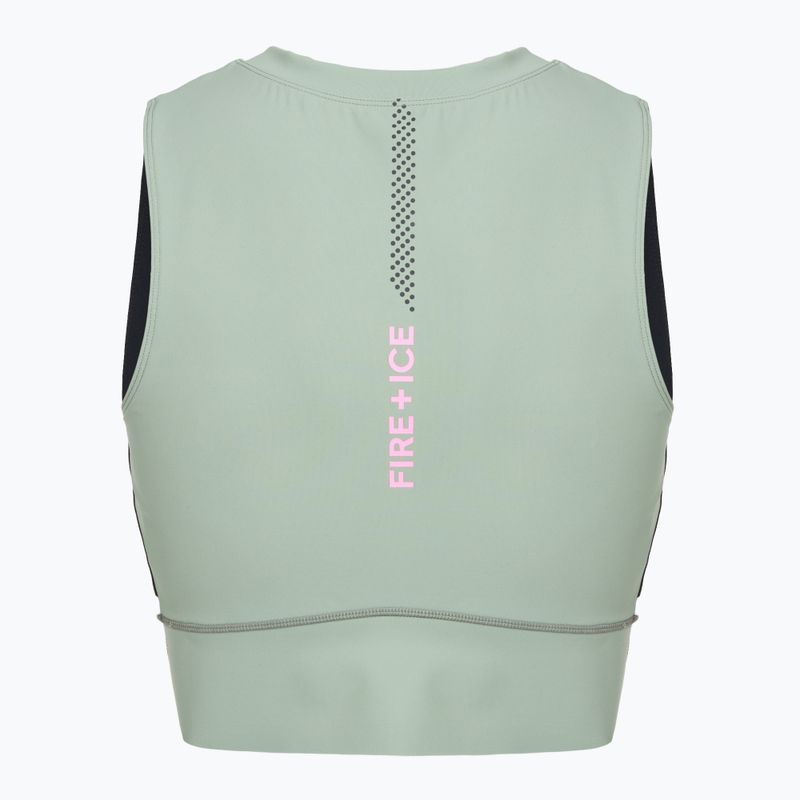 Moteriški termo marškinėliai ilgomis rankovėmis BOGNER FIRE+ICE Caia 1/4 Zip eucalyptus 2