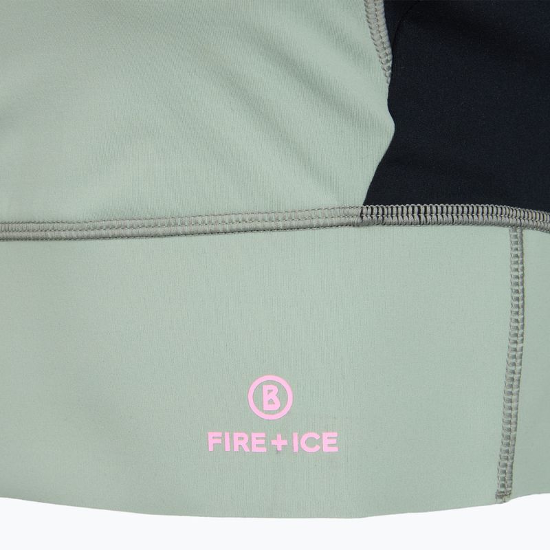 Moteriški termo marškinėliai ilgomis rankovėmis BOGNER FIRE+ICE Caia 1/4 Zip eucalyptus 3