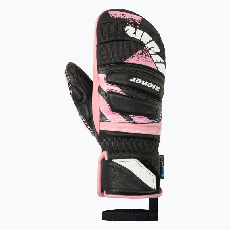 Vaikiškos slidinėjimo kumštinės Ziener Lopaki-Z AS PR Mitten black/pink vanilla 2